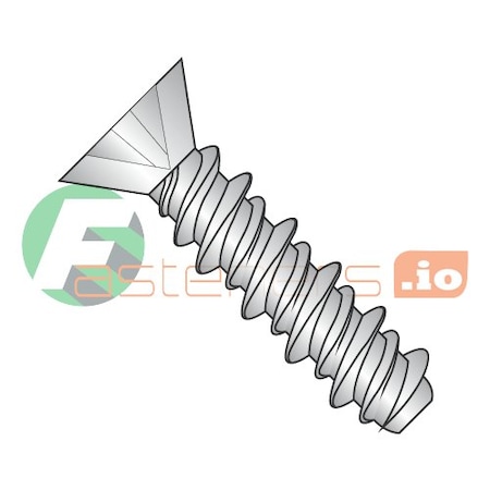 Newport Fasteners Thread Cutting Screw, #6 x 1/2 in, 18-8 Stainless Steel Flat Head Phillips Drive, 5000 PK 331729